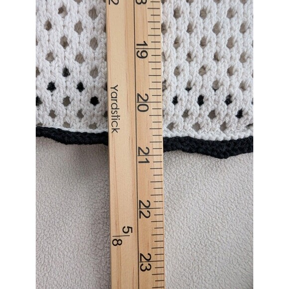 ABERCROMBIE & FITCH Women’s Polo Crochet Button Up Polo White Size S Knit Mesh - Picture 7 of 7